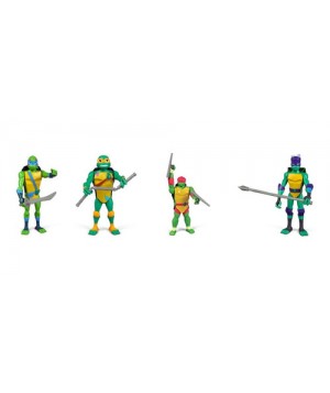 Juguetes Tortugas Ninjas Coleccion 4 personajes con accesorios
